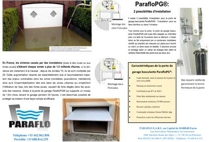 Installation d'une porte de garage étanche Aqualock motorisée. - 2 l eau  protection - FranceEnvironnement